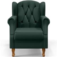 Kit 02 Poltronas Yara P02 Linho Verde Musgo