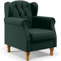 Kit 02 Poltronas Yara P02 Linho Verde Musgo - 7