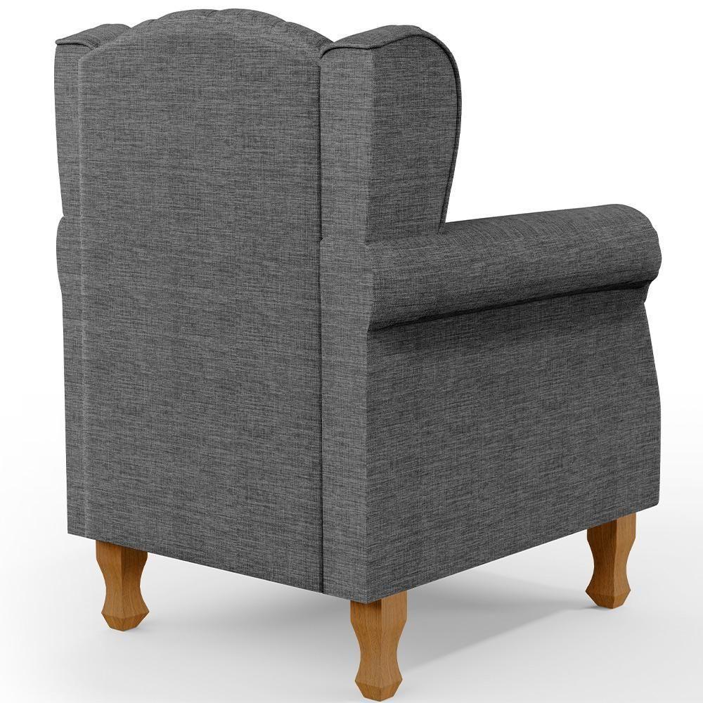 Kit 02 Poltronas Yara P02 Linho Cinza Escuro - 2