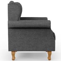 Kit 02 Poltronas Yara P02 Linho Cinza Escuro - 5