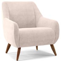 Kit 02 Poltronas Paloma D02 Veludo Bege C-309 - 22