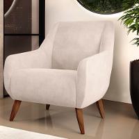 Kit 02 Poltronas Paloma D02 Veludo Bege C-309 - 26