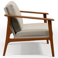 Kit 02 Poltronas Para Sala De Estar Petra B04 Linho Cru - 2