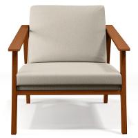 Kit 02 Poltronas Para Sala De Estar Petra B04 Linho Cru - 3