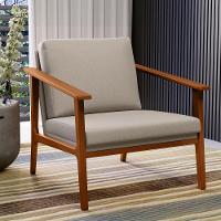 Kit 02 Poltronas Para Sala De Estar Petra B04 Linho Cru - 5