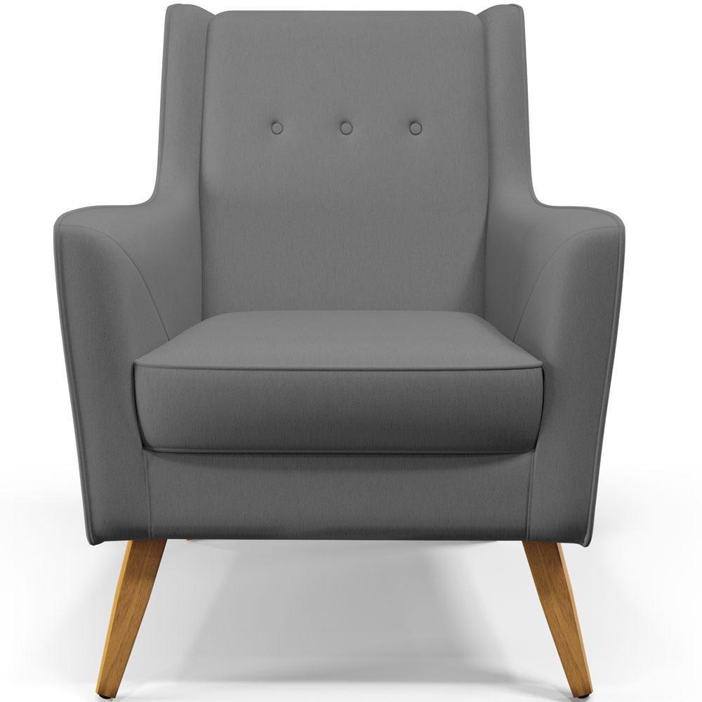 Kit 02 PoltronasTaroba D02 Veludo Cinza C-317 - 4