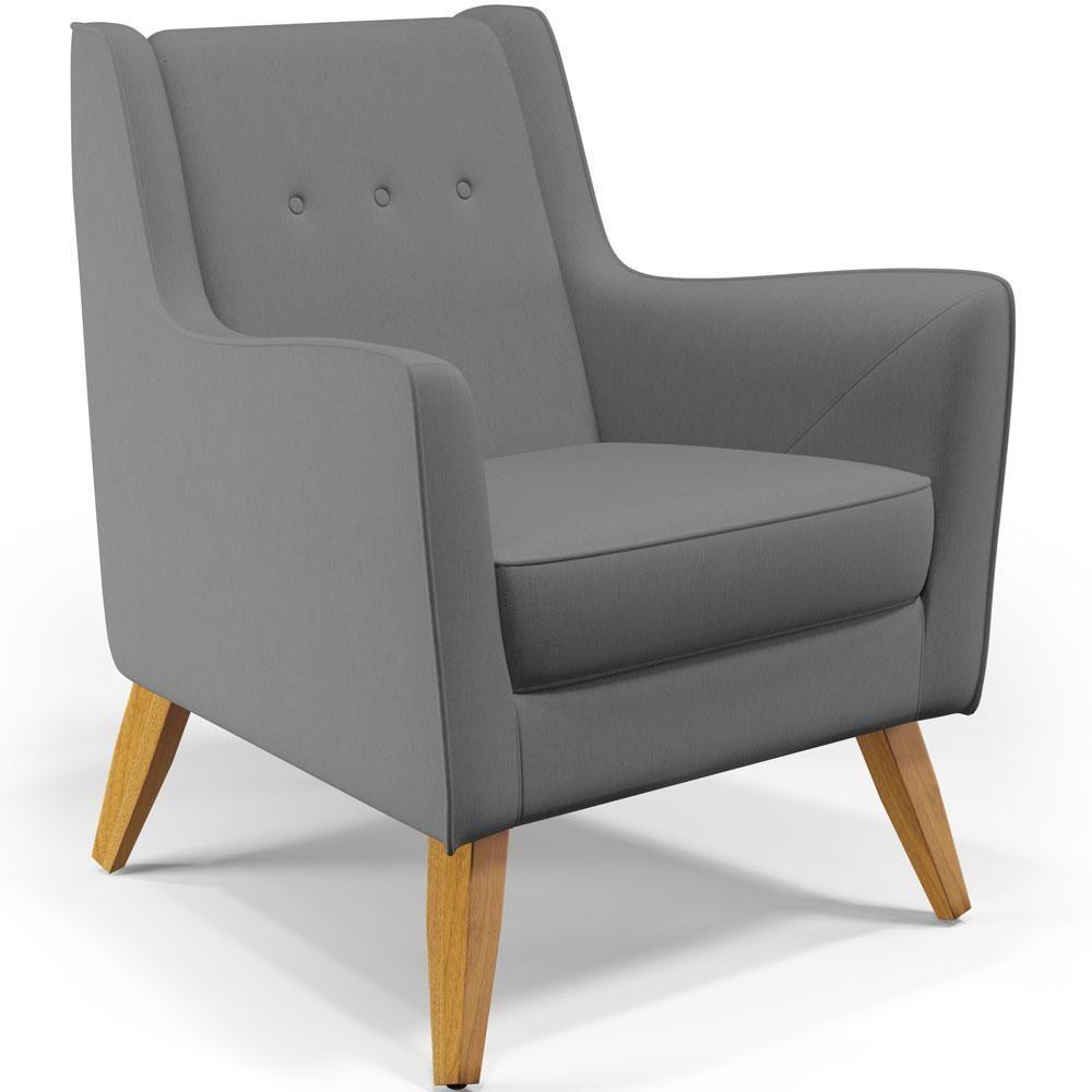 Kit 02 PoltronasTaroba D02 Veludo Cinza C-317 - 7