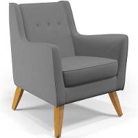 Kit 02 PoltronasTaroba D02 Veludo Cinza C-317 - 7