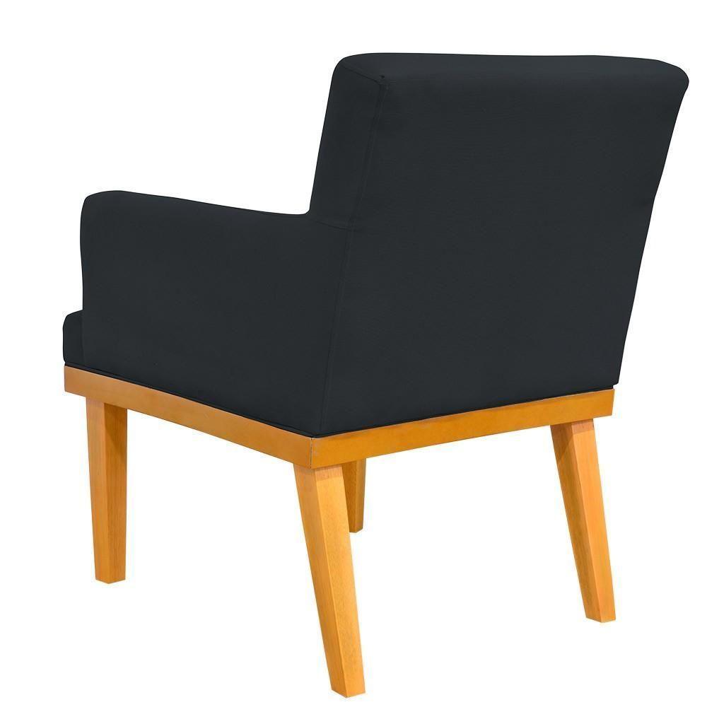 Kit 02 Poltronas Base Mel Beatriz W01 Corano Preto - 5