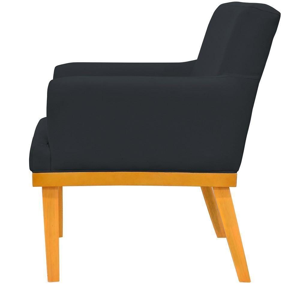 Kit 02 Poltronas Base Mel Beatriz W01 Corano Preto - 9