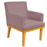 Kit 02 Poltronas Base Mel Beatriz W01 Suede Rosê