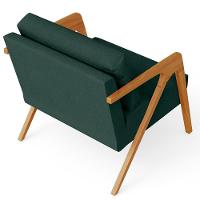 Kit 02 Poltronas Pietra Estrutura L02 Linho Verde Musgo