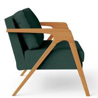 Kit 02 Poltronas Pietra Estrutura L02 Linho Verde Musgo - 5