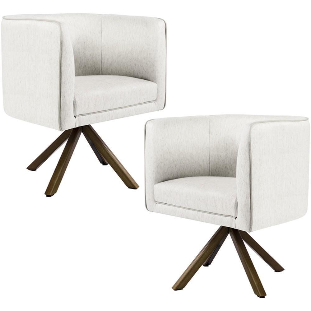 Kit 02 Poltronas Betina D02 Bege C-443 - 1