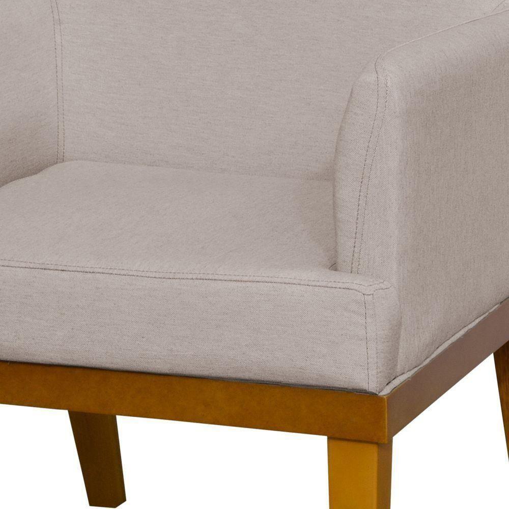 Kit 02 Poltronas Beatriz W01 Linho Bege - 5