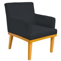 Kit 02 Poltronas Base Mel Beatriz W01 Suede Preto - 10