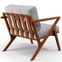 Poltrona Com Cintas De Corano Laís Linho Cinza - 2