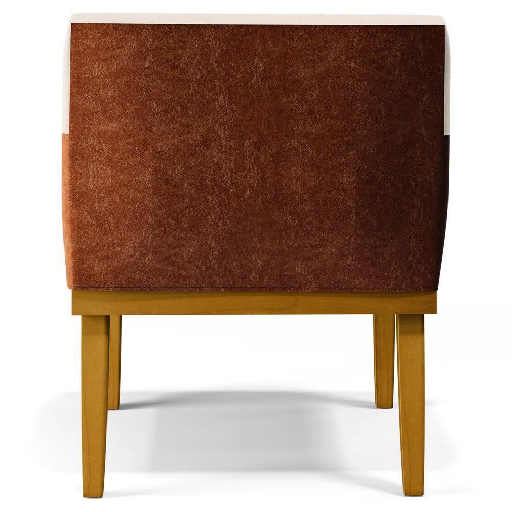 Kit 02 Poltronas Beatriz W01 Linho Cru Camel - 2