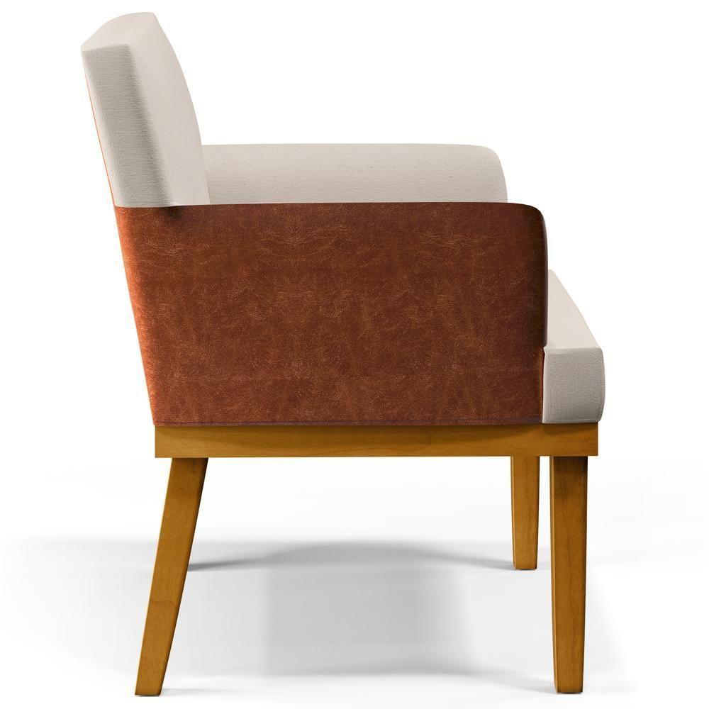 Kit 02 Poltronas Beatriz W01 Linho Cru Camel - 5