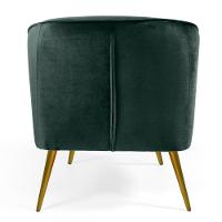 Kit 02 Poltronas Fixa Pés Palito Veludo Verde C-303 - 2