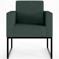 Kit 03 Poltronas Base De Metal Linho Verde Musgo - 21