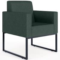 Kit 03 Poltronas Base De Metal Linho Verde Musgo - 33