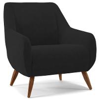 Kit 02 Poltronas Paloma D02 Veludo Preto C-300 - 7