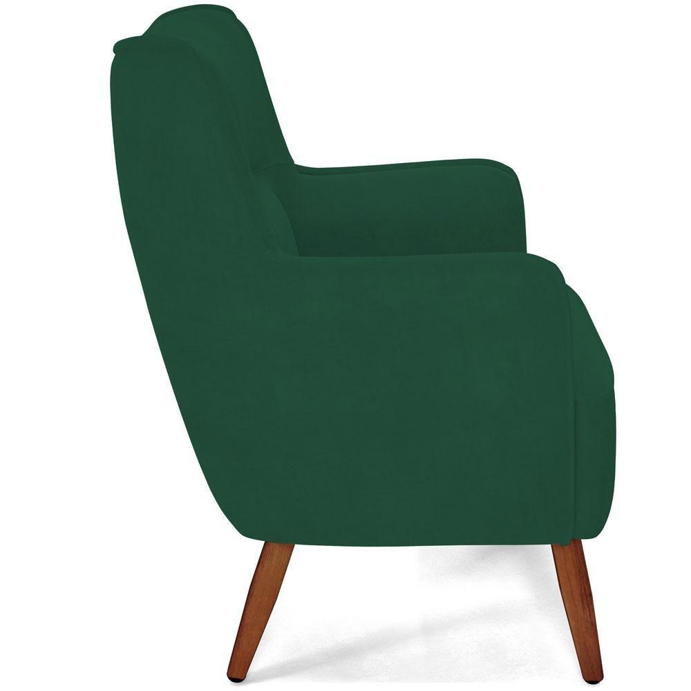 Kit 02 Poltronas Isabella D02 Veludo Verde C-303 - 2