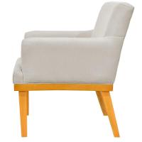 Kit 02 Poltronas Base Mel Beatriz W01 Suede Bege - 5