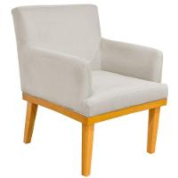 Kit 02 Poltronas Base Mel Beatriz W01 Suede Bege - 6