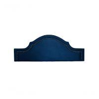 Cabeceira Queen Provençal Luxo 160X60 Suede Azul Tachas Fumê