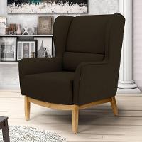 Poltrona Milena Base De Madeira Corano Marrom C-34 - 6