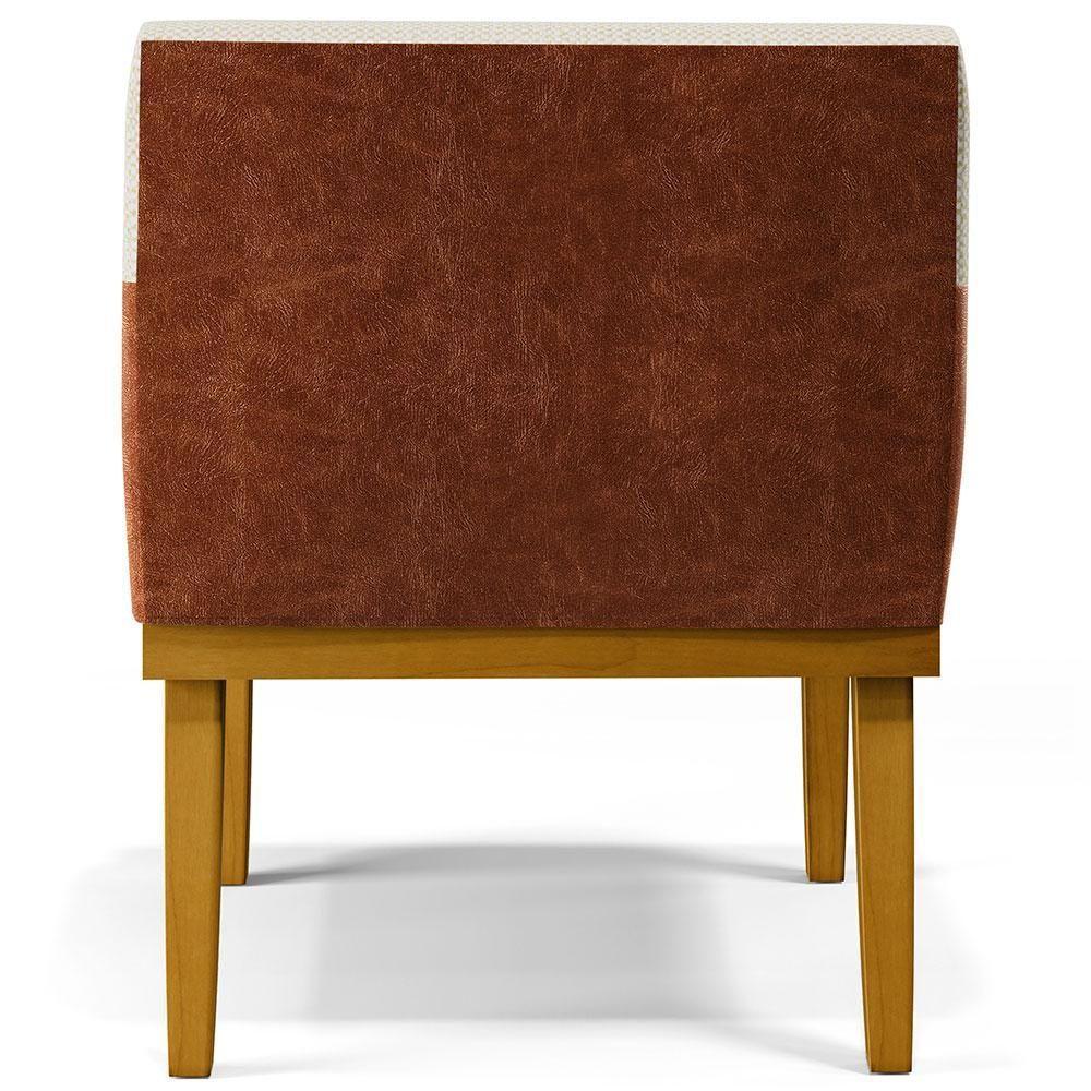 Kit 4 Poltronas Beatriz W01 Linho Champagne Couríssimo Camel - 2