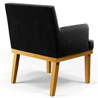 Kit 4 Poltronas Beatriz W01 Couríssimo Preto - 3