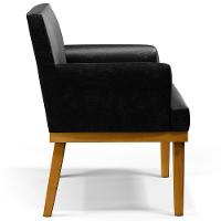 Kit 4 Poltronas Beatriz W01 Couríssimo Preto - 5