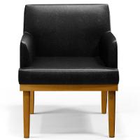 Kit 4 Poltronas Beatriz W01 Couríssimo Preto - 6