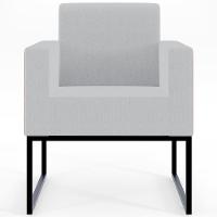 Kit 02 Poltronas Sala Base Metal Linho Cinza Camel - 6