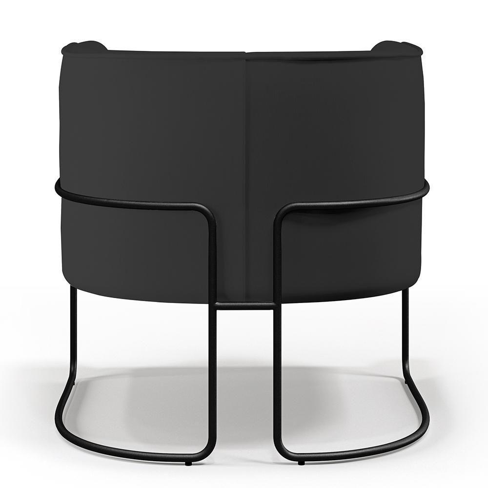 Kit 02 Poltronas Preto Betina D02 Veludo Preto C-300 - 4