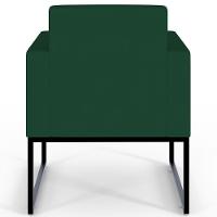 Kit 04 Poltronas Base Fixa Metal Helô L02 Suede Verde Musgo - 2