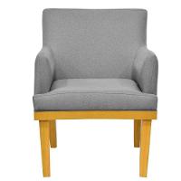 Kit 04 Poltronas Beatriz W01 Linho Cinza Escuro - 3