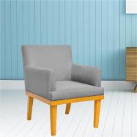 Kit 04 Poltronas Beatriz W01 Linho Cinza Escuro - 7