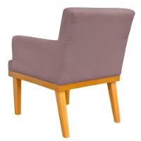 Kit 03 Poltronas Base Mel Beatriz W01 Suede Rosê - 5