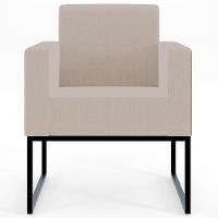 Kit 02 Poltronas Sala Base Metal Linho Bege Couríssimo Camel - 7