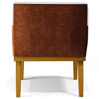 Kit 04 Poltronas Beatriz W01 Linho Cinza Camel