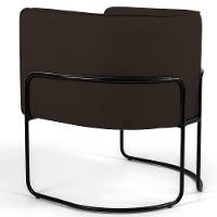 Kit 02 Poltronas Preto Betina D02 Marrom C-34