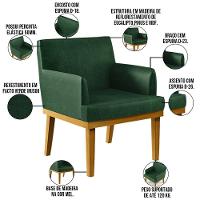 Kit 3 Poltronas Beatriz W01 Facto Verde Musgo - 1