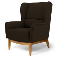 Kit 02 Poltronas Milena D02 Base De Madeira Marrom C-34 - 8