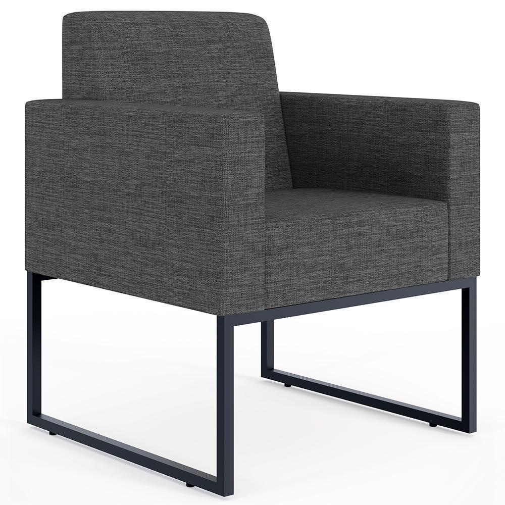 Kit 04 Poltronas Helô L02 Linho Cinza Escuro - 7