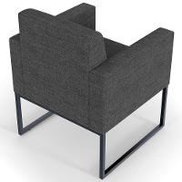 Kit 04 Poltronas Helô L02 Linho Cinza Escuro - 19