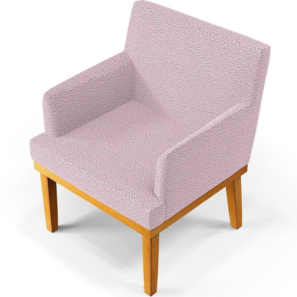 Kit 2 Poltronas Base Mel Beatriz W01 Bouclê Rosê - 4